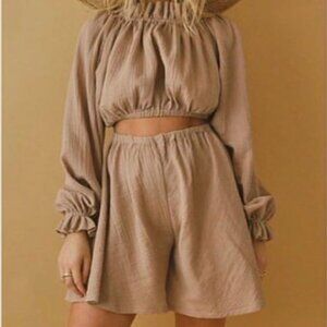 Boheme Goods Romance Blouse and Shorts Set
